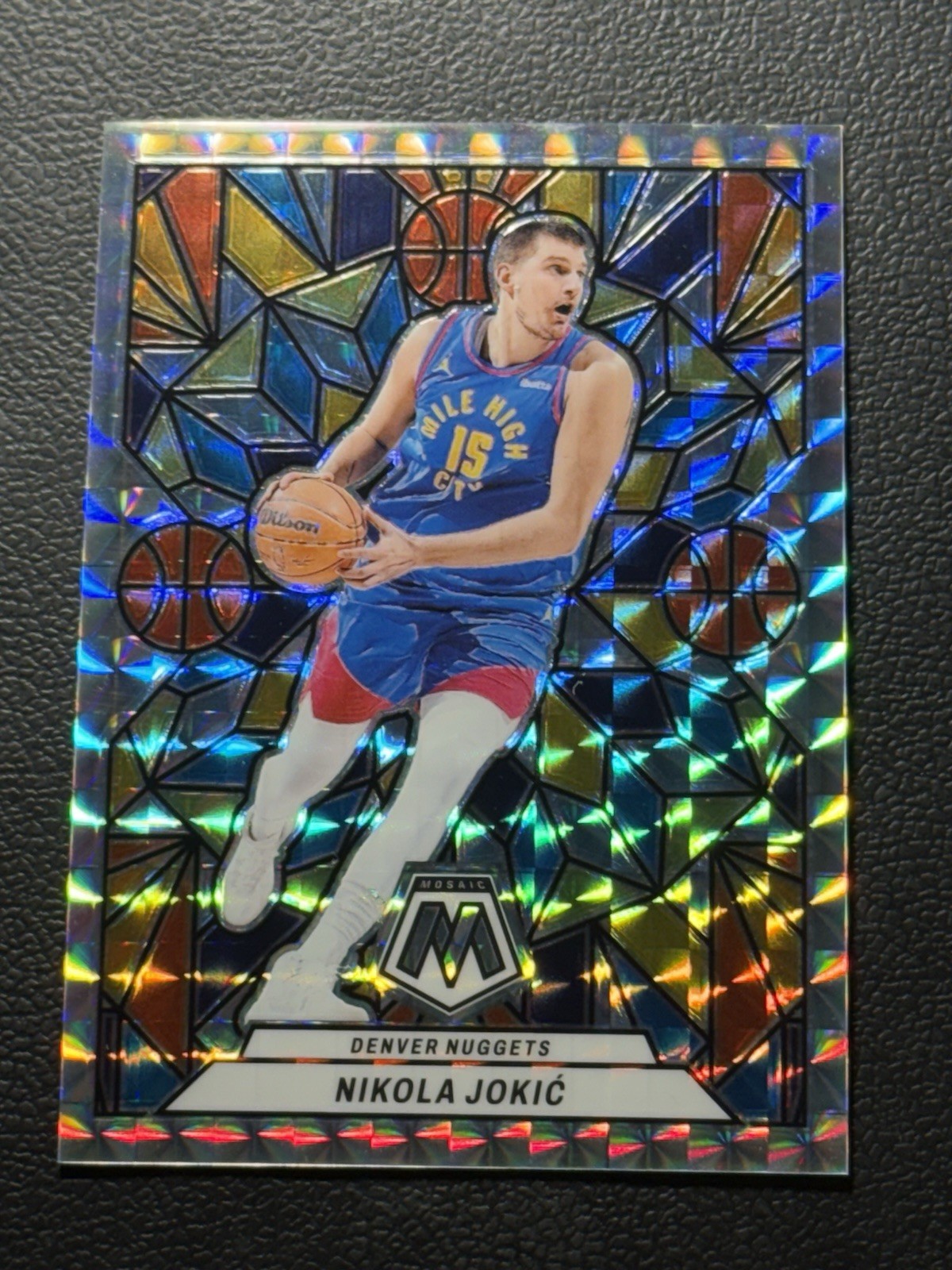 2023 Panini Mosaic Nikola Jokic STAINED GLASS Case Hit SSP Nuggets
