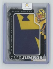 2025-26 Upper Deck Black Diamond Team Logo Jumbos 4 Nations Filip Gustavsson
