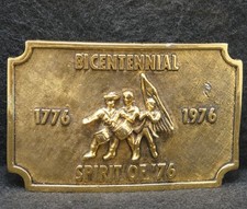 XB11164 NICE VINTAGE 1976 SPIRIT OF '76 BICENTENNIAL FREEDOM MENS BELT BUCKLE