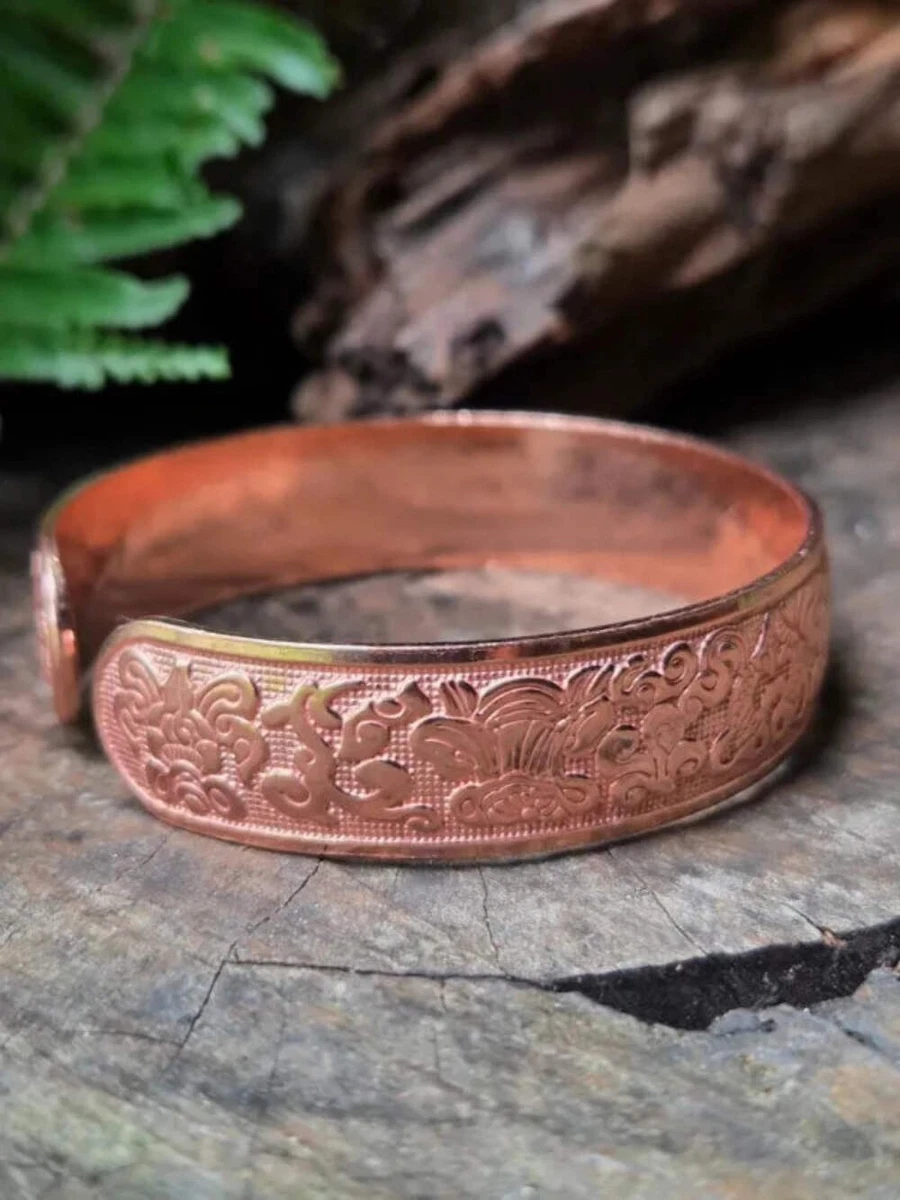 Pure Copper Bracelet - Floral Non-Magnetic