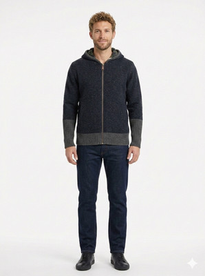 SABOTAGE Strickjacke Grau 30% Wolle/ 70% Acryl Größe M mit Innenjacke