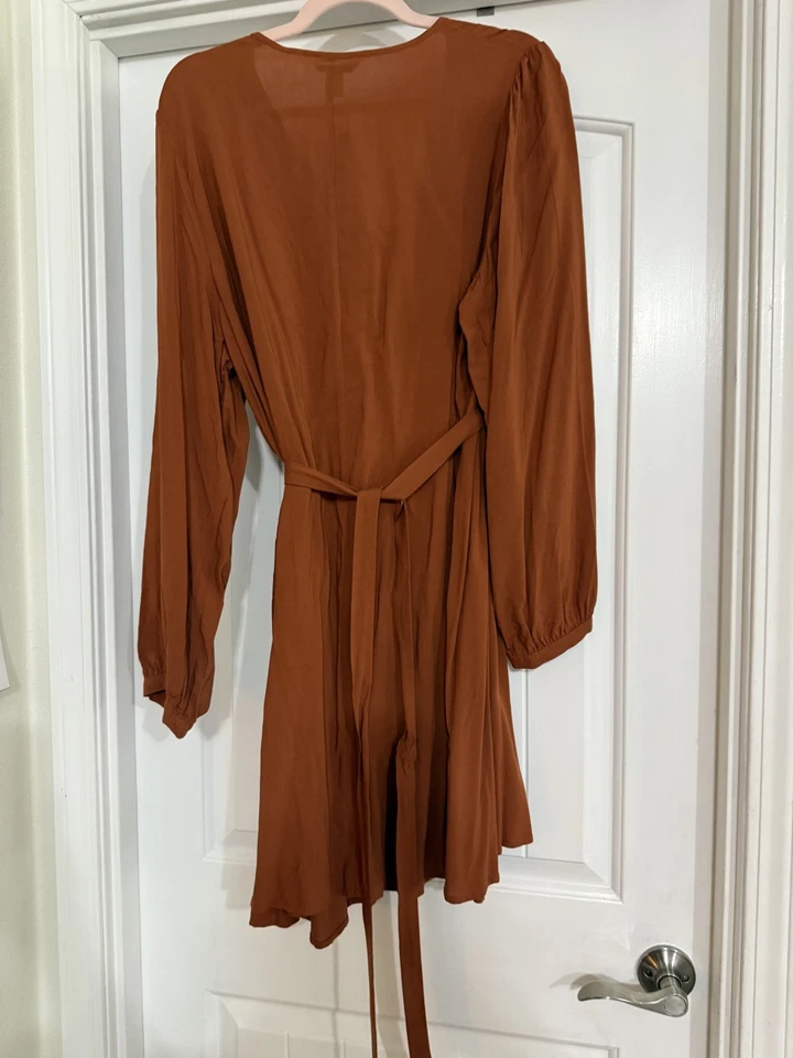 Nuevo con etiquetas Vestido para mujer Nine West manga larga hasta la rodilla talla XXL atado trasero  Foto 3 de 3