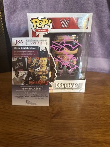 Funko Pop! WWE #25 Bret Hart Signed Vaulted Authentic Autograph photo proof