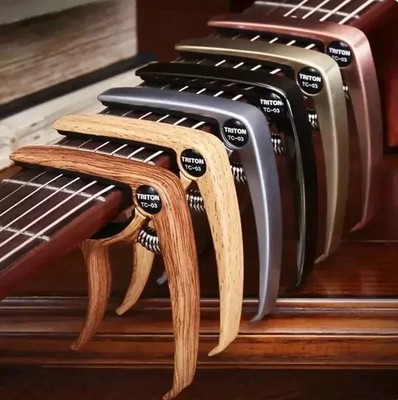   Kapodaster Capo Gitarren Ukulele Bass Zink Schnellwechsel Helles/Dunkles Brau