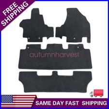 New For 2011-2017 Honda Odyssey Front Rear Velour Floor Mats Carpet Black 4pcs