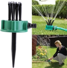 2-Pack 360-Degree Automatic Multi-head Garden Sprinklers