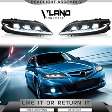 Vland Full Led Projector Headlights For Mazda 6 2003-08 Front Lamps Wsequential