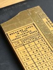 RABONE Boxwood & Brass ROPE GAUGE Model No. 1206 - Steel/Sisal/Manila - VINTAGE