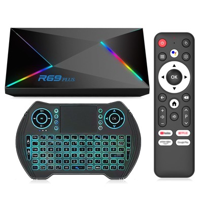 Android 14 TV Box 2025 4GB RAM 64GB ROM for Smart 1000M Black 