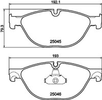 Bremsbelagsatz Scheibenbremse Hella Pagid 8DB 355 015-251 FüR Alpina BMW F11 5Er