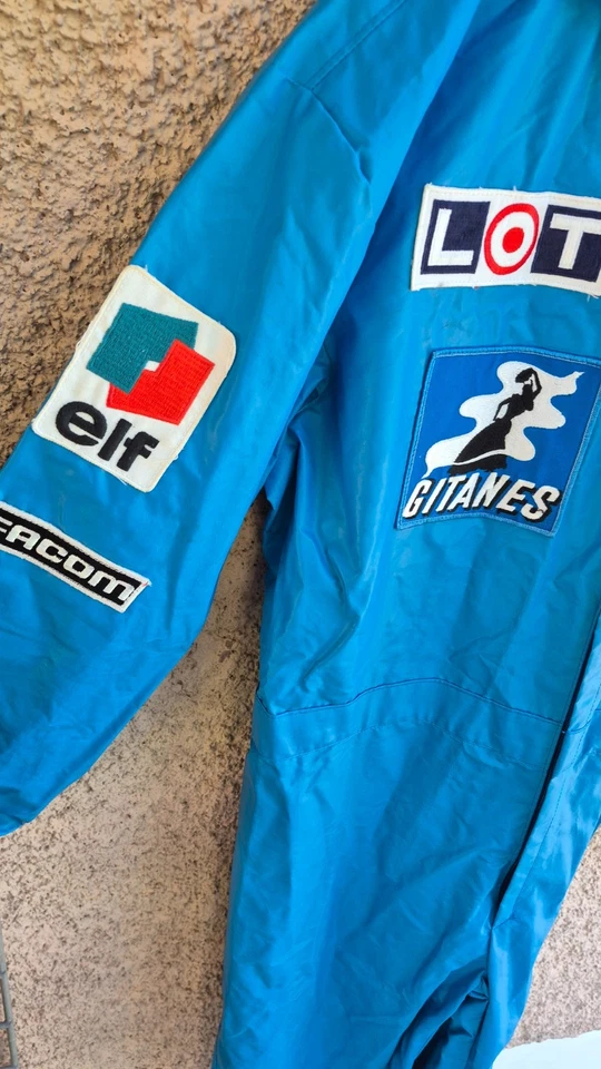 Ancienne combinaison stand 21 de pilote de rallye avec publicité (gitane , loto - Photo 3/4