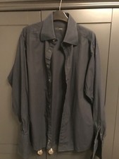 gucci shirt navy blue 40/42 cufflink cuffs