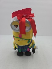 Despicable Me Minion Kevin in Santa Hat Animated Christmas Musical Plush - New