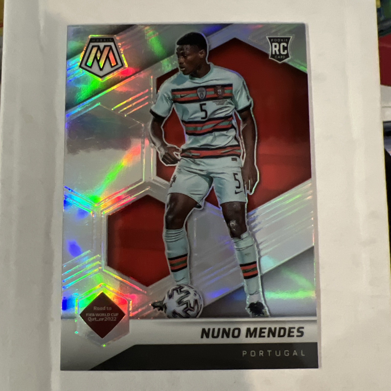 2021-22 Panini Mosaic World Cup Silver Nuno Mendes Rookie #111 Portugal