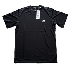 New Adidas Men's Medium Black AEROREADY TR-ES BASE T Training Tee Shirt 25