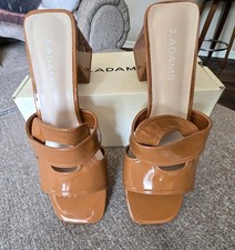 J Adam's NWOT Deborah Style Brown Patent Sandals Size 10