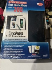 Pioneer Sewn Bonded Leather Bound Album 2 Pack Set Holds 300 Photos Each Sealed
