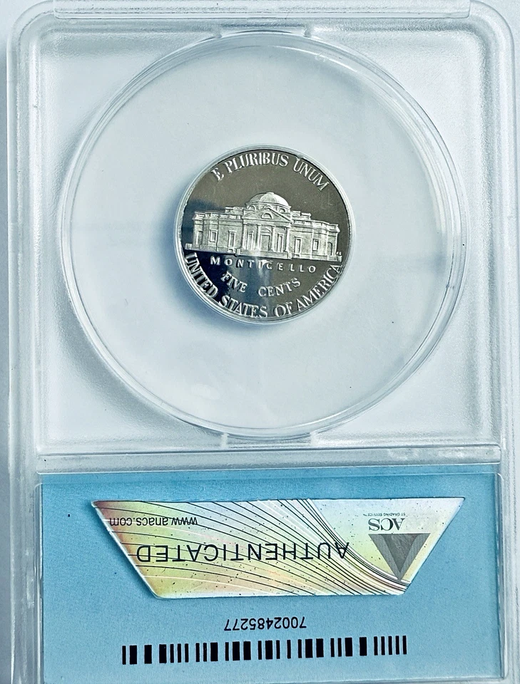 2011-S Jefferson ANACS PR70 DCAM 5c ~ #120 of 187 ~ Perfect Grade Beauty! - Image 3 of 4