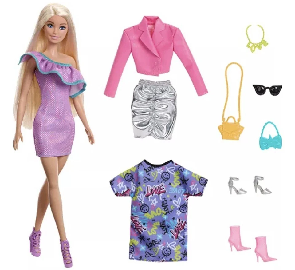 美泰芭比娃娃和派对时尚玩具套装  — 第 4/4 张图片