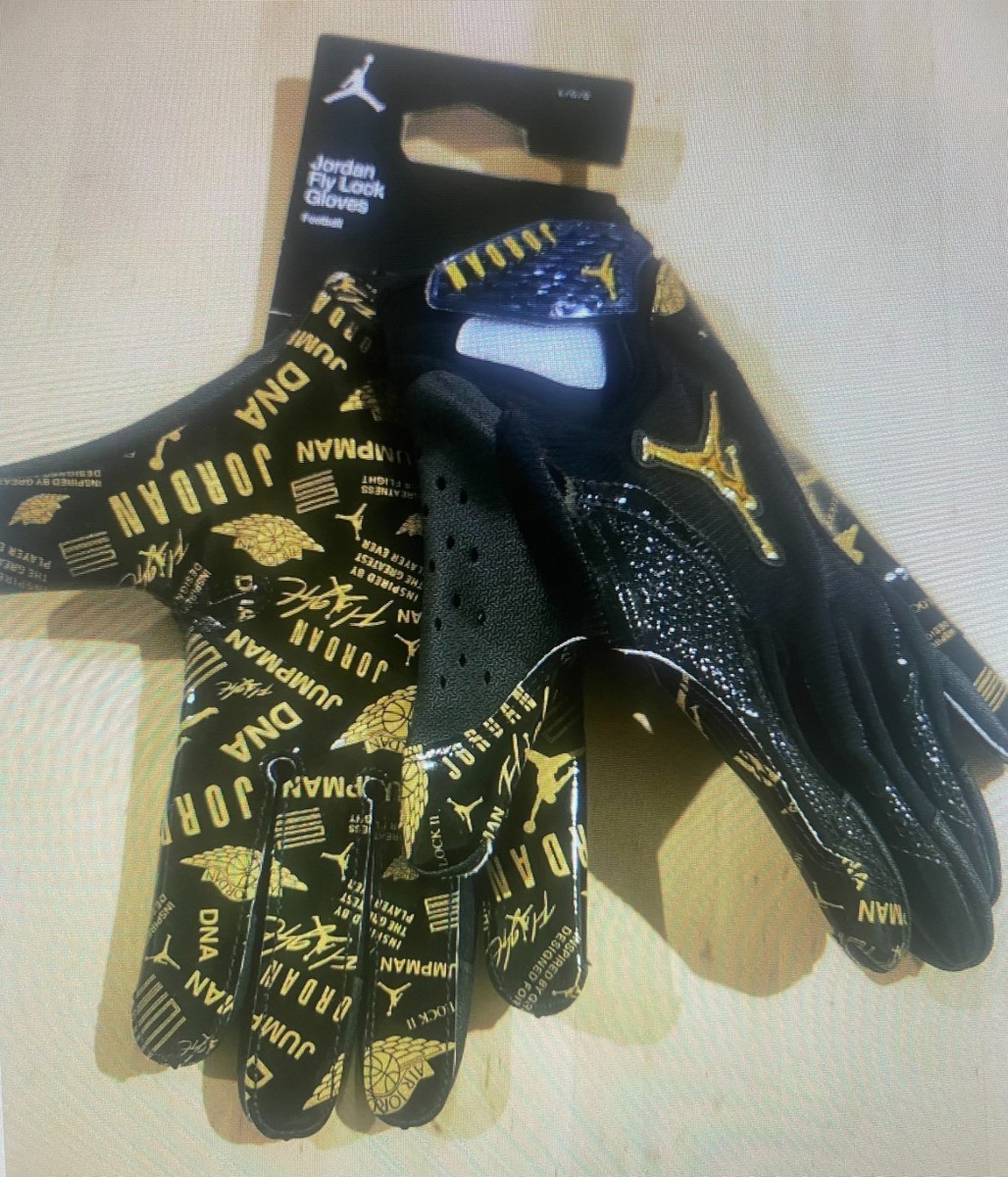【新品】 アメフト Jordan Fly Lock　グローブ　Black　XL Jordan Fly Lock 2.0 Football Gloves. Nike.com
