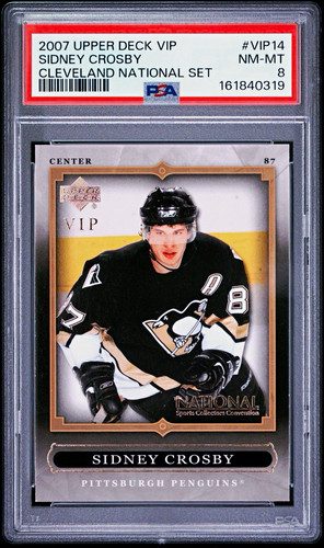 Upper Deck 2007 Cleveland National Sidney Crosby VIP-14 Insert Penguins PSA 8