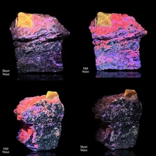 69 Gr. Rare Fluorescent Full Terminated Red Zircon Crystal On Matrix From @PAK