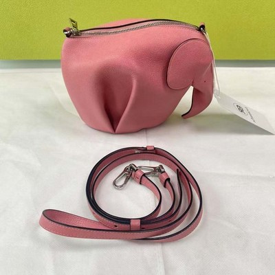Loewe Women's Elepehant Crossbody Bag Pink Elephant Bag With