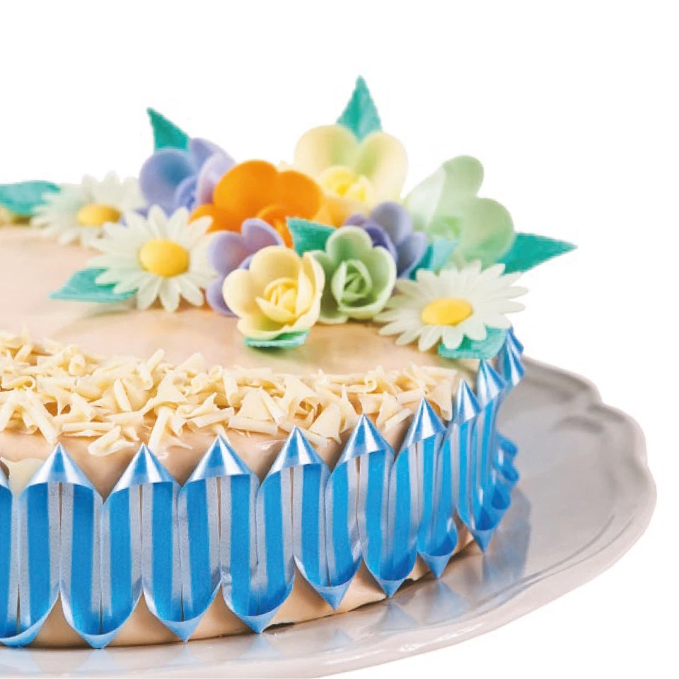 Nastro in plastica GIROTORTA da Pasticceria - colore ARGENTO lucido - 1 metro - Immagine 2 di 4