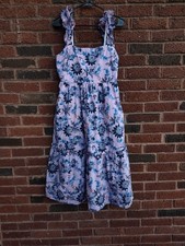 J crew midi dress smokey lilac in antique navy size 8 floral Feminine Cruise
