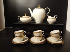 ANTICO ART DECO SERVIZIO CAFFÈ PORCELLANA FORMA LIANE BAVARIA SELTMANN WEIDEN