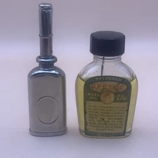 Antique Small Hand Oiler Can & Speede Reel Oil No. 370 Pflueger Oil Can