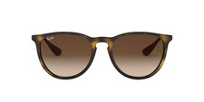 Ray-Ban Unisex RB4171 Erika 54 mm, Rubber Havana/Brown Gradient Dark Brown
