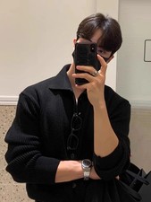 Loose Casual Knitted Open Cardigan Men's Sle Autumn Winter New Faion Korean Vers