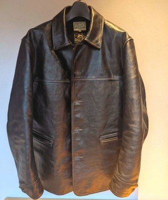 The Real McCoy's Joe McCoy Horsehide Leather Car Coat MJ19116 Size