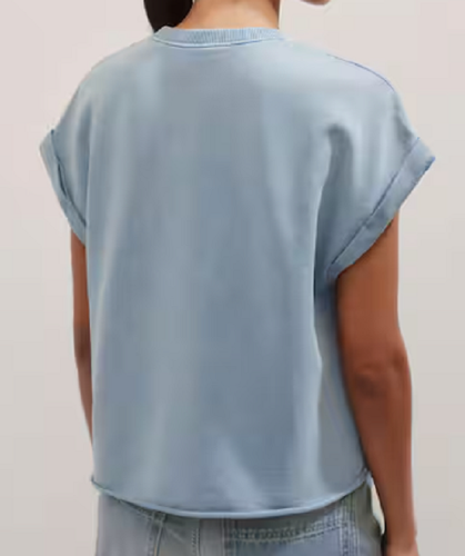 ME+EM - Top sweat Washed Box Sweatshirt coton bleu indigo taille 16 UK = 44 EU - Picture 2 of 5