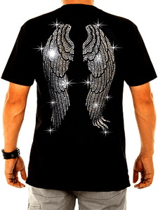 shirt with angel wings on back