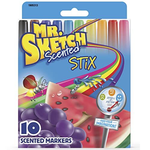 Scented Stix Markers Fine Tip Assorted Colors 10 Pack