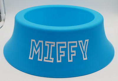 BNWT Unbranded Personalised Name Blue Flared Round 700ml Bowl