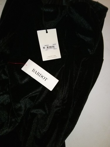 Bardot Everlasting Velour Black Strapless Corset Midi Dress 12 Holiday NWT $149 - Picture 5 of 8