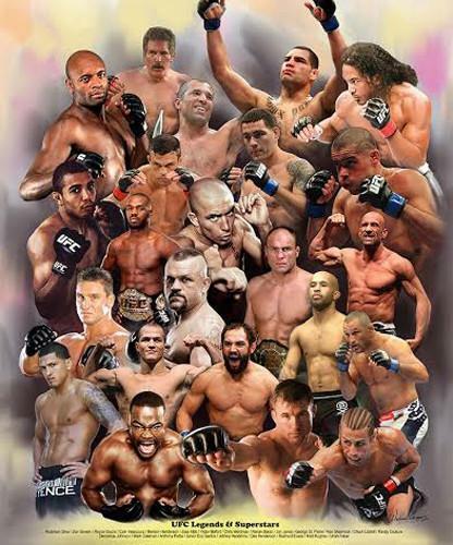UFC LEGENDS AND SUPERSTARS 23 MMA Fighters 20x24 POSTER Gracie Shamrock  Liddell+ | eBay UK