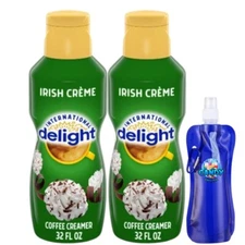 International Delight Irish Creme Liquid Coffee Creamer 32 oz. 2 Packs w/ Bottle