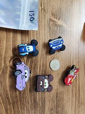 Lot Of 5 Cars Shoe Charms For Crocs Lightning McQueen, Mater Doc Veronica, Guido