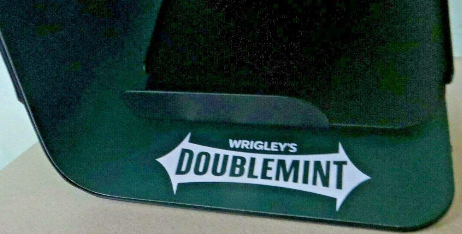 WRIGLEY'S DOUBLEMINT 5 SHELF METAL STORE COUNTER GUM DISPLAY RACK NOSIB SIGN