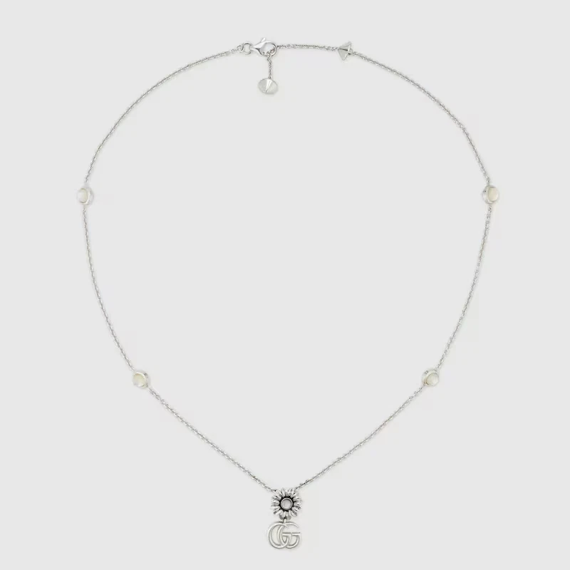 Collier nacre Gucci GG Marmont 42 cm YBB77323100100U