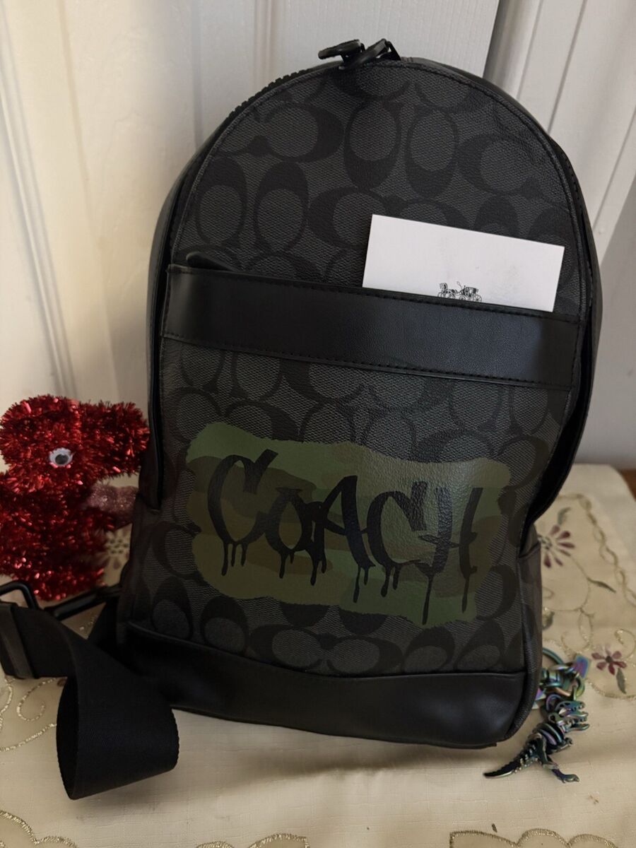 New Coach Ltd Ed Graffiti Signature Slingback, Backpack Bag New Coach Ltd Ed Graffiti Signature Slingback, Backpack Bag
