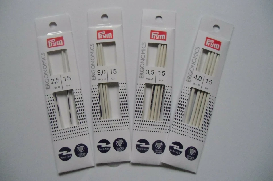 Prym Ergonomics Stricknadelspiel Alabaster weiß 15cm