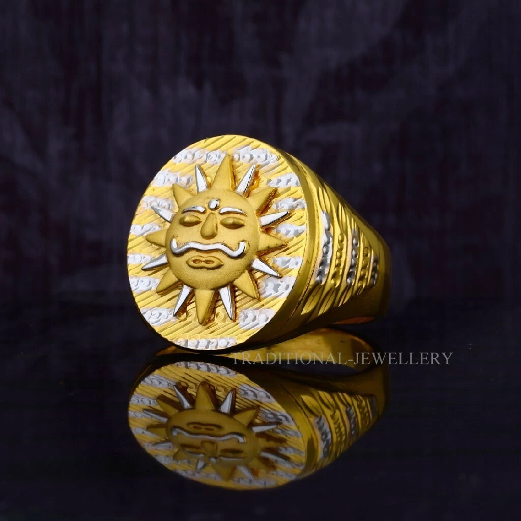 SURYA SUN 22K YELLOW GOLD FINE SIMPLE PLAIN RING FOR ROUTINE USE