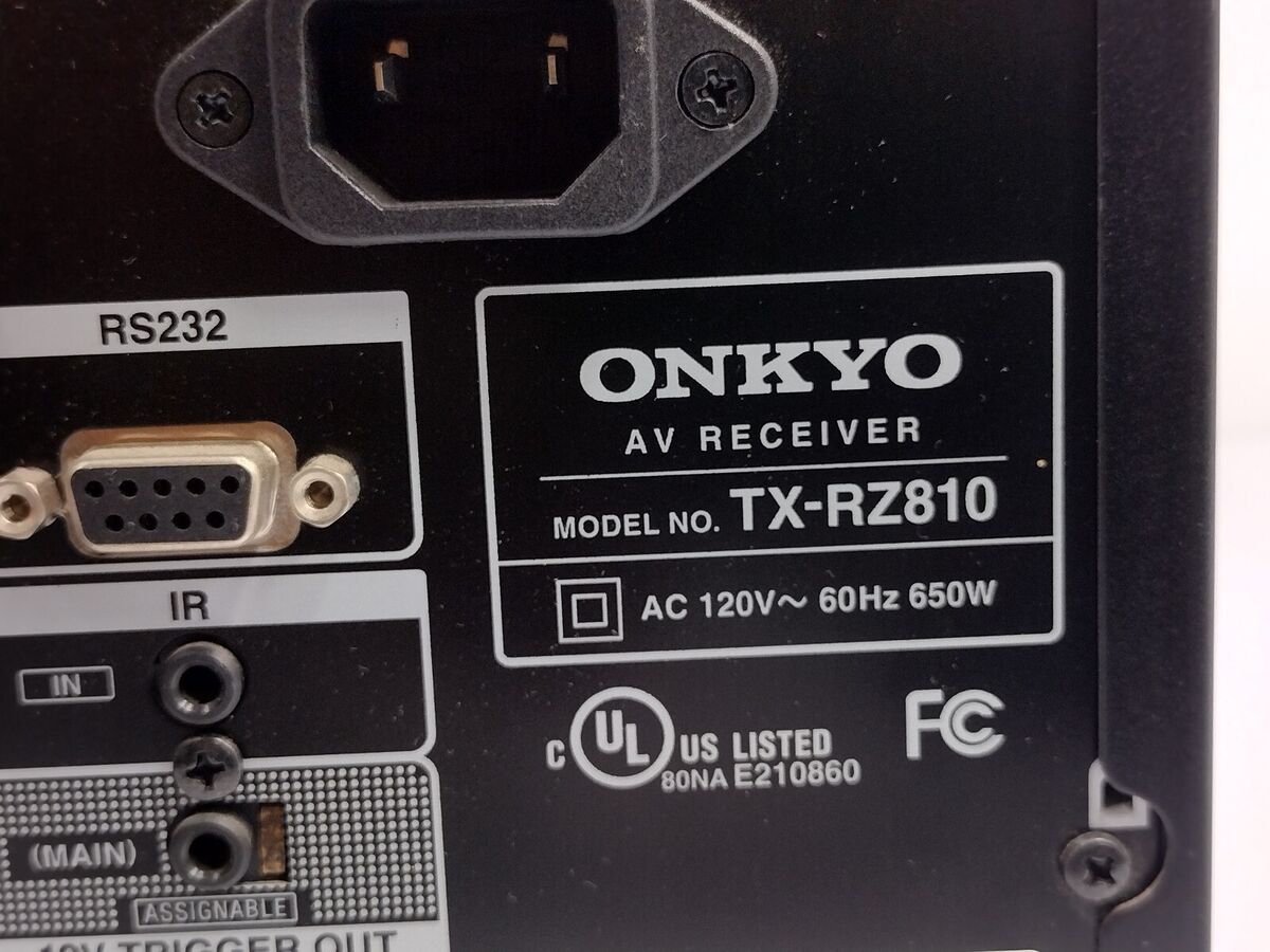 TX-RZ810（B）AV RECEIVER Onkyo TX-RZ810 7.2-channel home theater receiver with Wi-Fi