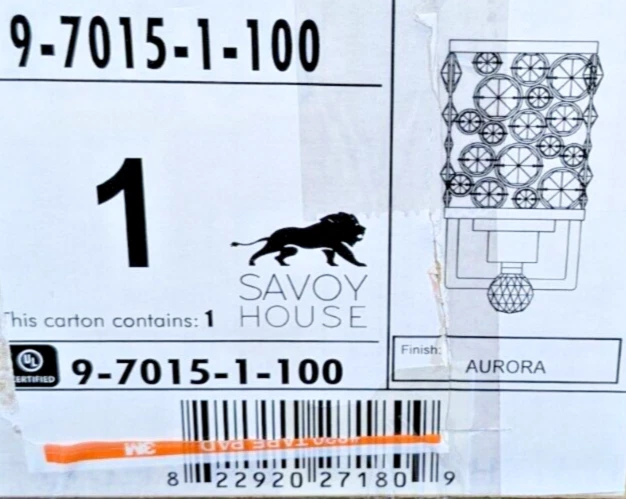 SAVOY HOUSE LIGHTING GUILFORD 1-LIGHT WALL SCONCE IN AURORA FINISH 9-7015-1-100 - Image 2 of 4