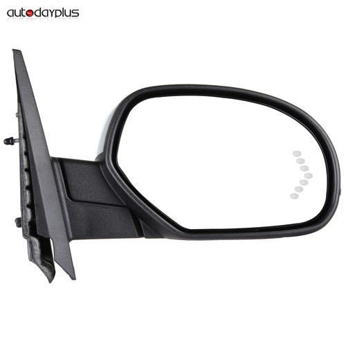 Power Fold Heated Puddle Lamp Signal Memory Chrome RH Mirror For 07-13 Chevy GMC